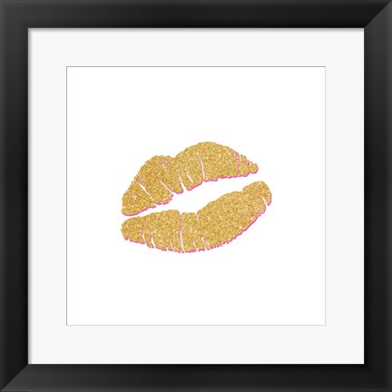Framed Gold Kiss Print