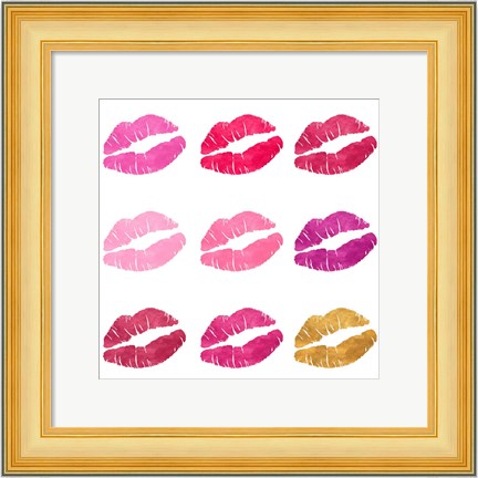 Framed Shades Of Kisses Print