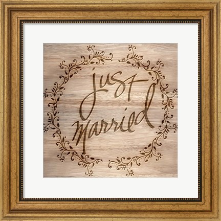 Framed Just Married Print
