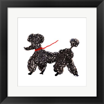 Framed Central Park Poodle Print