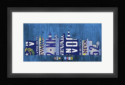 Framed Las Vegas Skyline Print