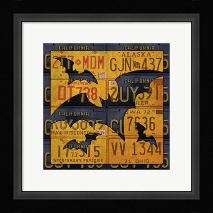 Framed Halloween Bats Print