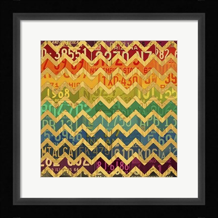 Framed Patterns In The Road 1 Print