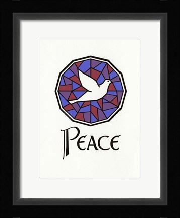 Framed Peace Dove Print