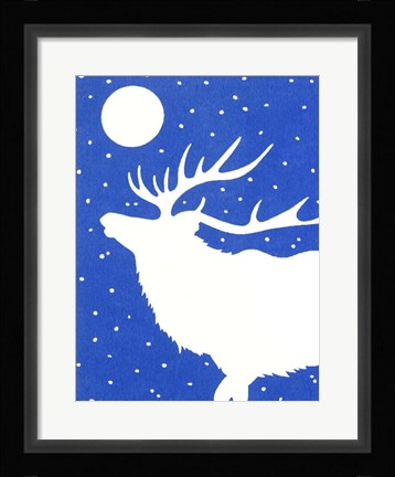 Framed White Elk Print