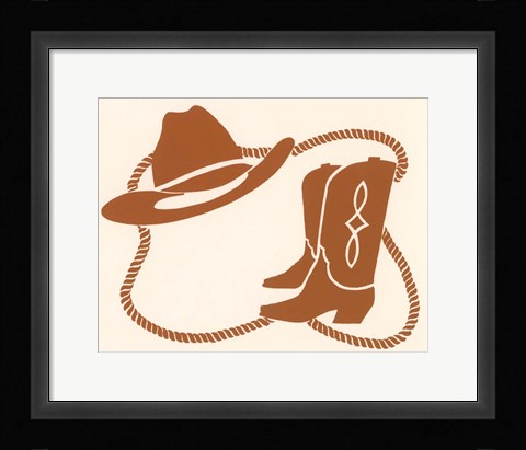 Framed Cowboy Gear Print