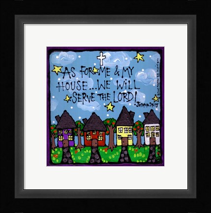 Framed My House Print