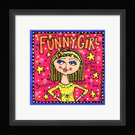 Framed Funny Girl Print