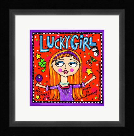 Framed Lucky Girl Print