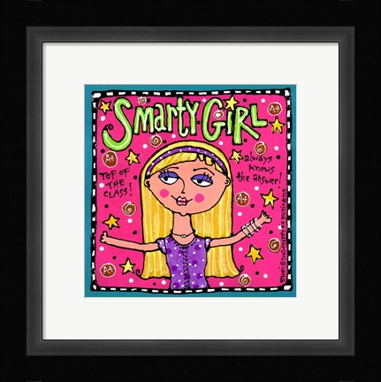 Framed Smarty Girl Print