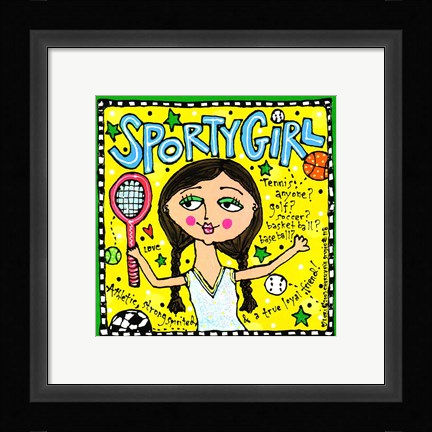 Framed Sporty Girl Print