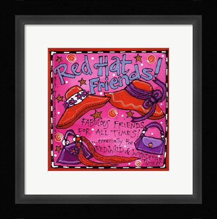 Framed Red Hat Friends Print