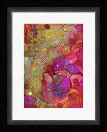 Framed Texture - Red Green Print