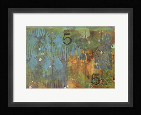 Framed Texture - Blue 5 Print