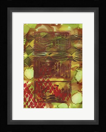 Framed Texture - Brown Green Print