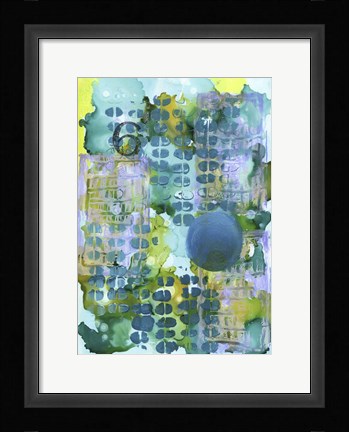 Framed Texture - Blue Yellow Print