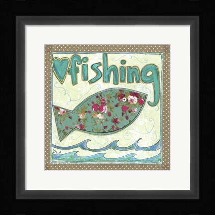 Framed Fisging Print
