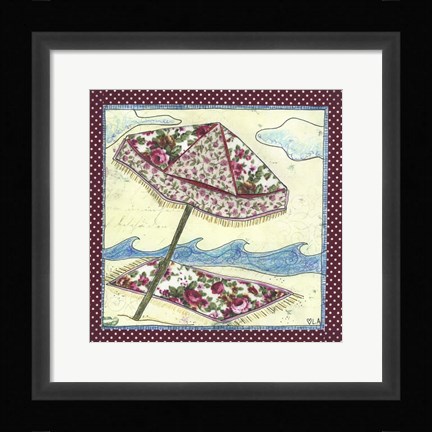 Framed At the Beach Print