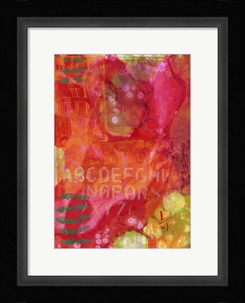 Framed Texture  Fire Print