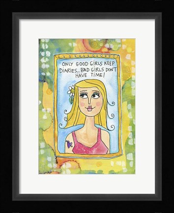 Framed Good Girls Keep Diaries Print