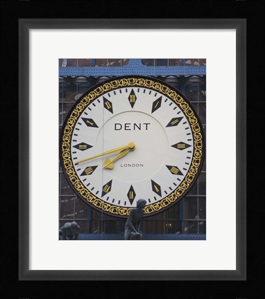 Framed London Clock 5 Print