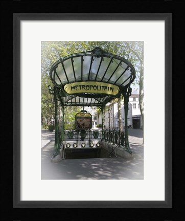 Framed Paris Metro Station Print