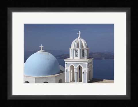Framed Santorini Church Print