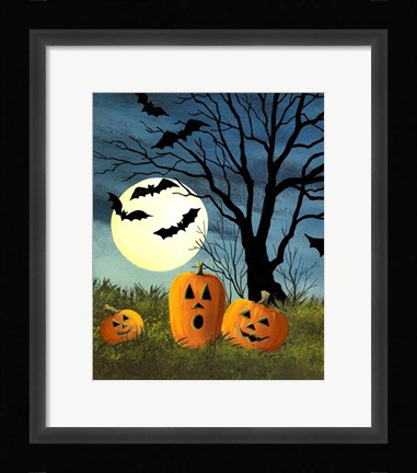Framed Three Pumpkins Print