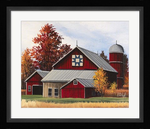 Framed Fall Barn Print
