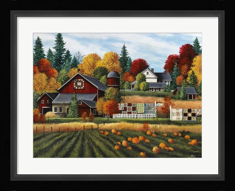 Framed Autumn on the Farm Print