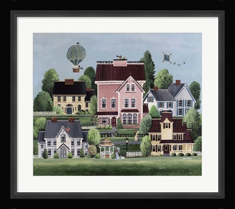 Framed Pink Mansion Print
