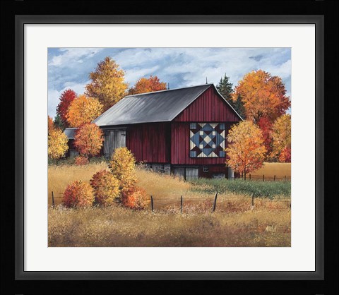 Framed Americana Quilt Print