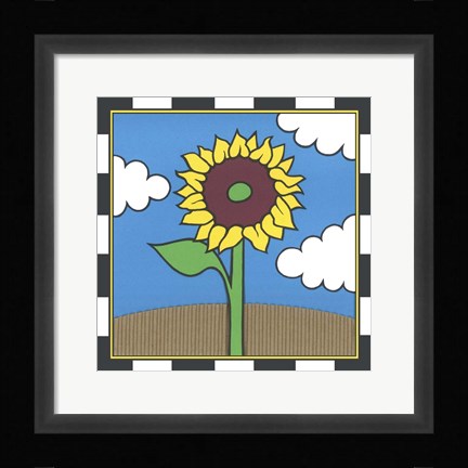 Framed Sunflower 2 Print