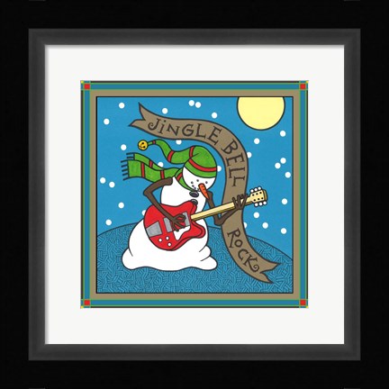 Framed Coalman The Snowman Guitar 1 Print