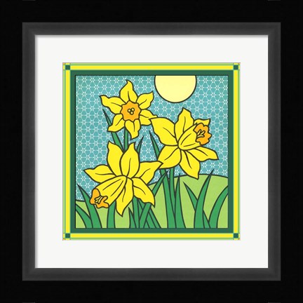 Framed Daffodils 1 Print