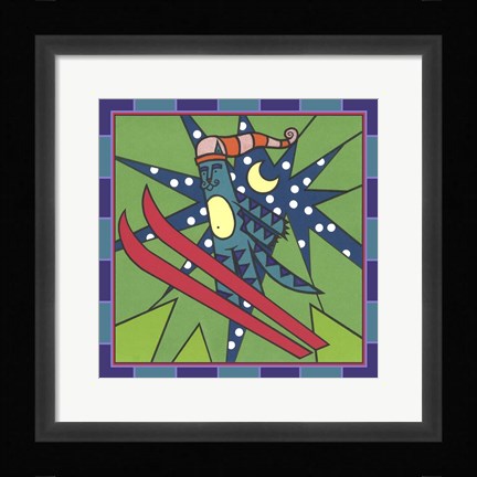 Framed Max Cat Skiing 1 Print