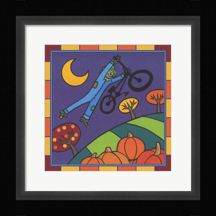 Framed Stitch The Scarecrow Bike 2 Print