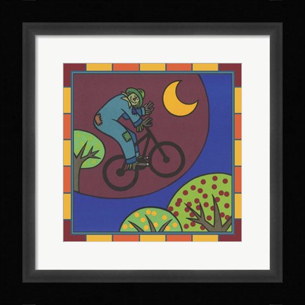 Framed Stitch The Scarecrow Bike 3 Print