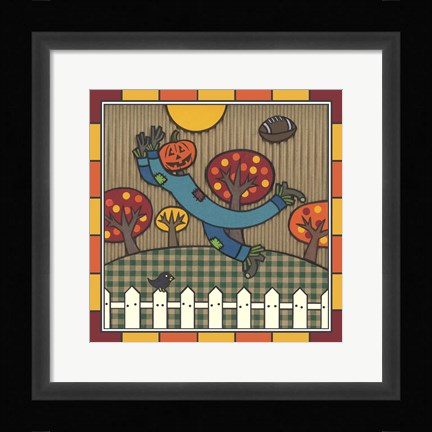 Framed Stitch The Scarecrow Football 1 Print