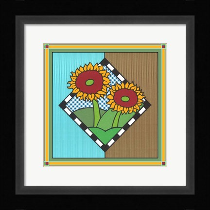Framed Sunflowers 1 Print