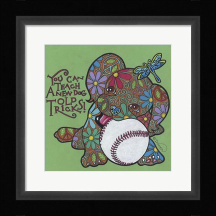 Framed Cocker Spaniel Puppy (Old Tricks) Print