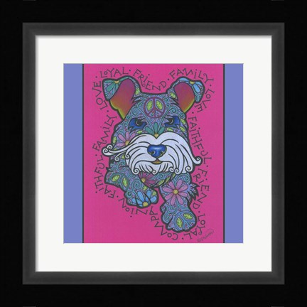 Framed Miniature Schnauzer Print