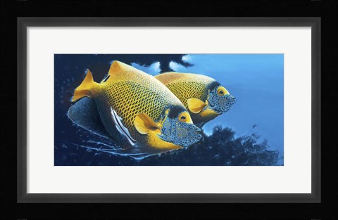 Framed Blue Face Angels Print