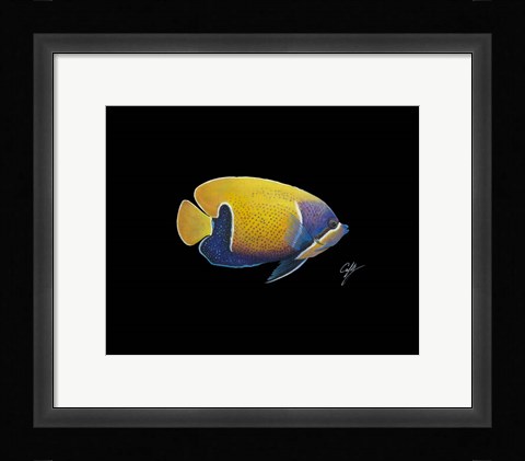 Framed Blue Girdled Angel Print