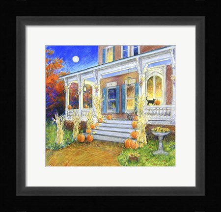 Framed Halloween Porch Print