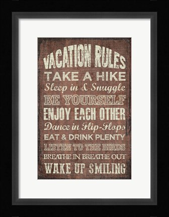 Framed Vaca Rules Print