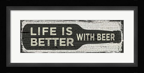 Framed Beer Sign I Print