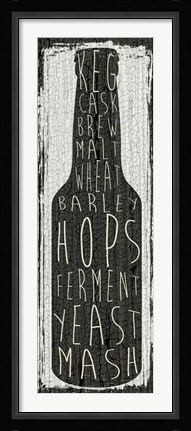 Framed Beer Sign IV Print