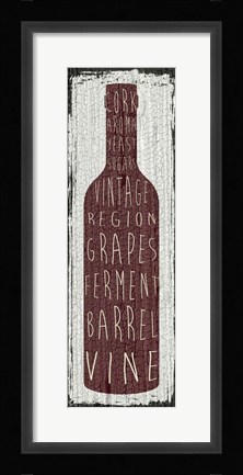 Framed Wine Sign IV Print