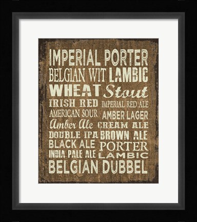 Framed Craft Beer Sign II Print